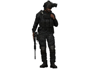 Special force communicating with radio