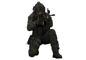 Special force shooting squat