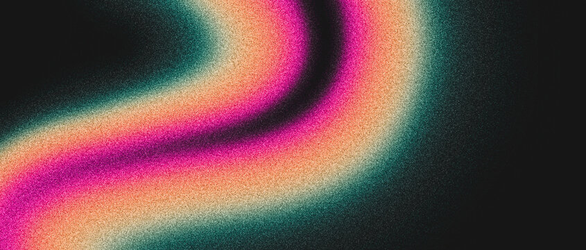 Retro poster background, music party banner cd vinyl record cover design teal orange pink red grainy texture abstract dynamic summer backdrop