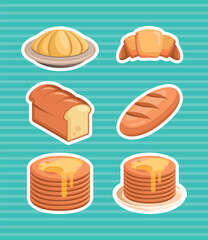 Differents Breads Bakery Elements Illustration Set 2
