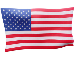 Obraz premium 3D The American flag billows in the wind