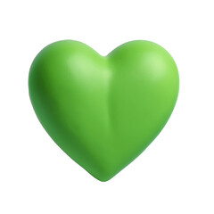 3D vibrant green heart