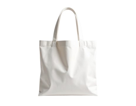 Tote Bag Mockup Showing Interior Fabric, Isolated on White Background
