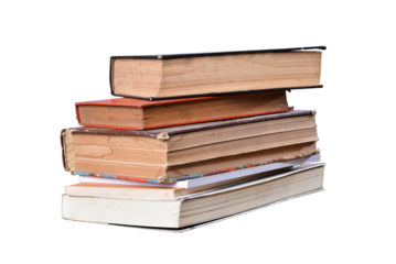 Used books, stacked literature, culture, old pages