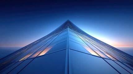 Reflective skyscrapers, business office buildings