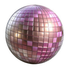 pink disco ball isolated