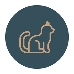 story icon_pet teal and gold color round shapes 
