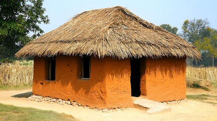 Traditional rural mud house