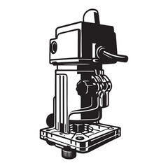 Silhouette image of a Wood Router on a white background