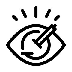 Company Vision Line Icon, Long-Term Strategy