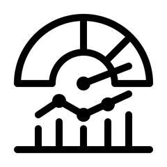 KPI Target Line Icon, Performance Metrics