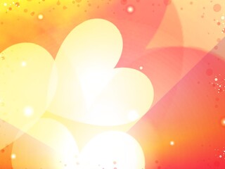 Warm Heart Glow with Abstract Sparkles