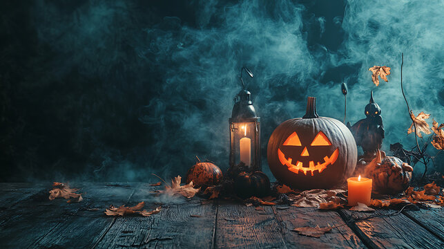 halloween pumpkin on the wall