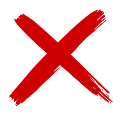 Obraz premium Vector Image of A Red Cross Oil Painting Brush Icon