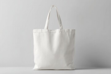 Blank white canvas tote bag