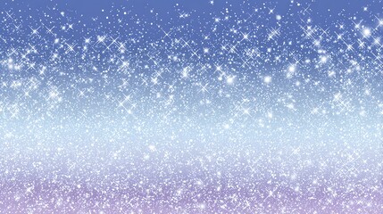 winter stardust gradient with sparkles on blue-purple twilight panoramic background, magical glitter-filled wallpaper for festive, dreamy, or celestial-themed visuals