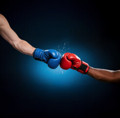 권투, 권투 글러브, 스포츠, 운동, 컨셉, 대결, 흑과 백, 선과 악, 싸움, 운동선수, 노력, 도박, 베팅
