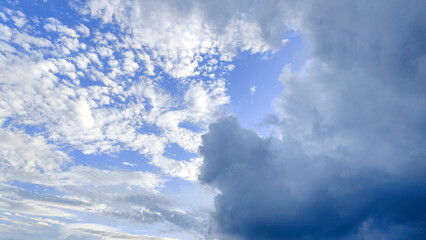 Blue sky and White cloud nature background