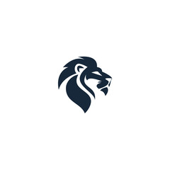 Modern Minimalist Lion Abstract Logo Vector