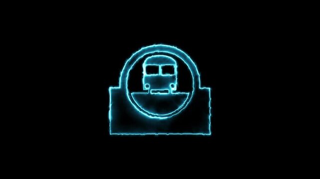 Railway train station icon