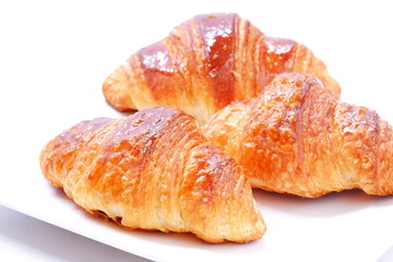 Croissants isolated on white background
