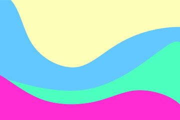 Abstract background colorful wave pastel poster 