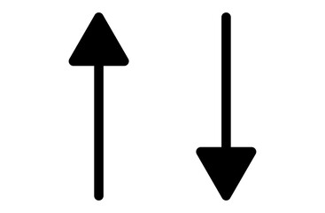 上下に並び替えるシンプルな線画のUIアイコン