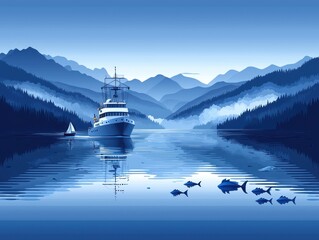 Calm Fjord Scene