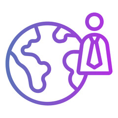 world Gradient icon
