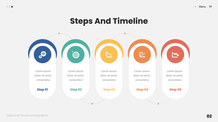 Steps and Timeline Infographic