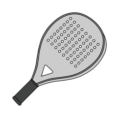 Cartoon Iron Padel Racket Simple Design Icon Digital 