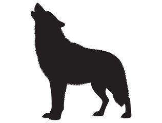 HOWLING WOLF SILHOUETTE