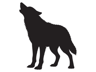 HOWLING WOLF SILHOUETTE