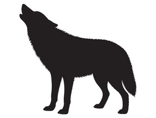 HOWLING WOLF SILHOUETTE