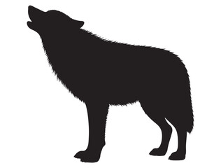 HOWLING WOLF SILHOUETTE
