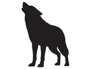 HOWLING WOLF SILHOUETTE