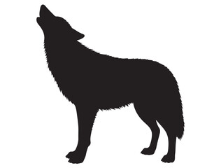 HOWLING WOLF SILHOUETTE