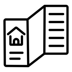 brochures Line Icon