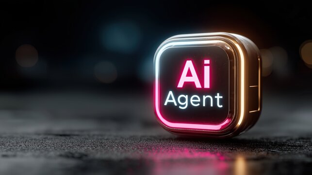 An AI agent acts as a virtual assistant, for support as an AGI artificial general intelligence representative symbolizing agentic robot autonomy, and humanoid superintelligence technology