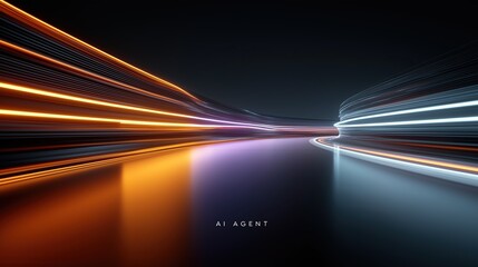 An AI agent acts as a virtual assistant, for support as an AGI artificial general intelligence representative symbolizing agentic robot autonomy, and humanoid superintelligence technology