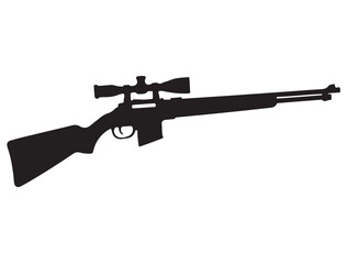 Naklejka premium HUNTING RIFLE SILHOUETTE