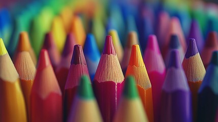 Close-up of colorful crayons