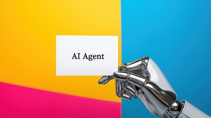 An AI agent acts as a virtual assistant, for support as an AGI artificial general intelligence representative symbolizing agentic robot autonomy, and humanoid superintelligence technology