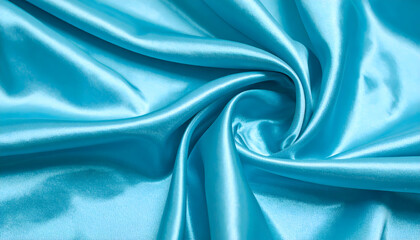 Obraz premium Aqua Blue Silk Fabric Texture Background