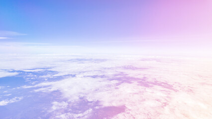 Beautiful clouds and blue sky with pastel color