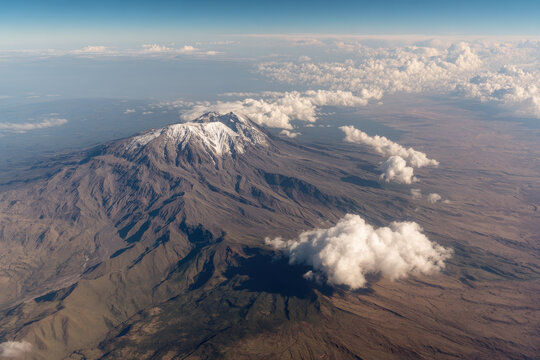 stunning aerial view of africas majestic mountain ranges showcasing their breathtaking beauty and diversity - Powered by Adobe
