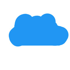Simple Blue Cloud Illustration
