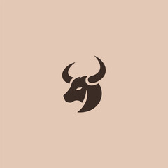Bull Horn Logo A powerful bull horn silhouette in sharp angles representing strength and determination