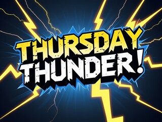 Thursday Thunder Comic Text.