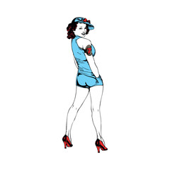 Pin-Up Girls Illustration